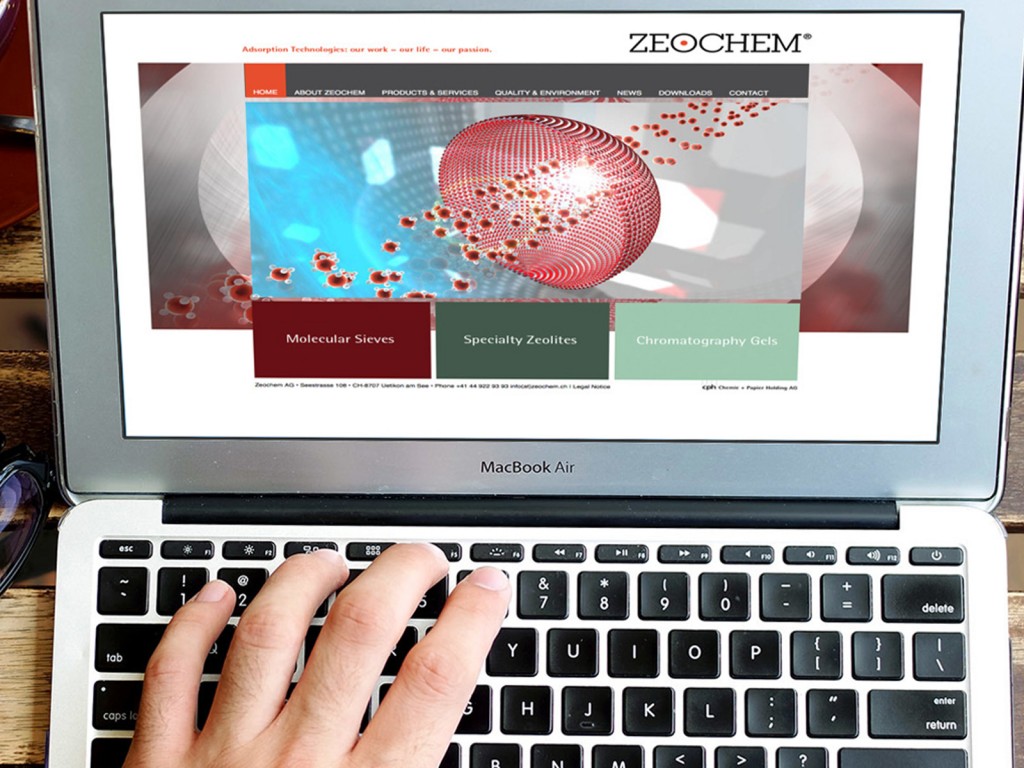 Konzeption&Entwicklung: ZEOCHEM Webseite